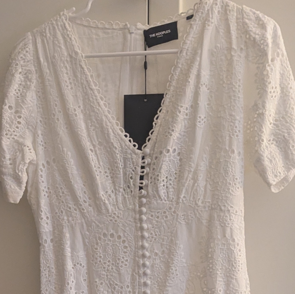 The Kooples White Midi Dress